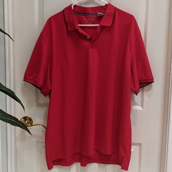 Izod Men's Red Short Sleeve Polo Shirt Size XXL - Picture 5 of 6